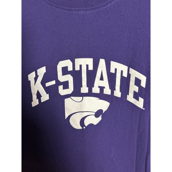 K-State Kansas State University Champion Men’s L NCAA Wildcats T-Shirt Purple - Picture 2 of 11